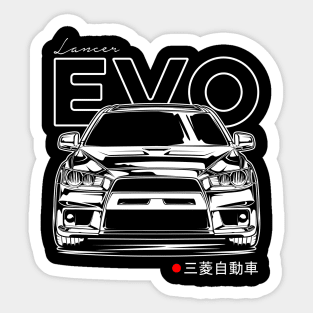 Lancer Evolution X (White Print) Sticker